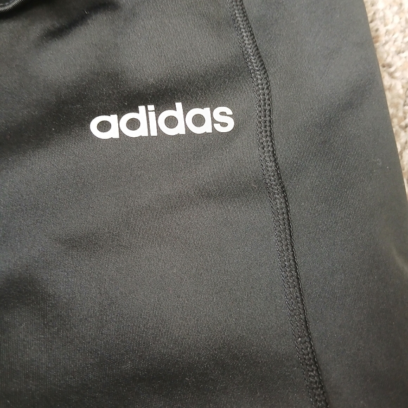 Adidas‎ Women's Black Leggings with White Stripes - Picture 8 of 16